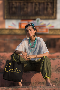 Organic fashion tote bag