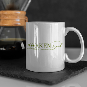 Awaken Soul White Glossy Mug
